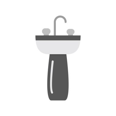 sink icon vector. isolated contour element illustration