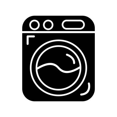 çamaşır makinesi ikon vektör çizimi
