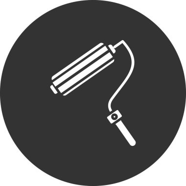 boya silindirli ikon vektörü, paten boyası, illüstrasyon