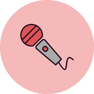 Karaoke simgesi, vektör illüstrasyonu