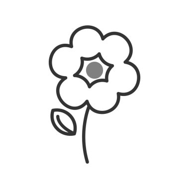 çiçek simgesi vektör illüstrasyonu