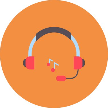 kulaklık simgesi vektör illüstrasyonu