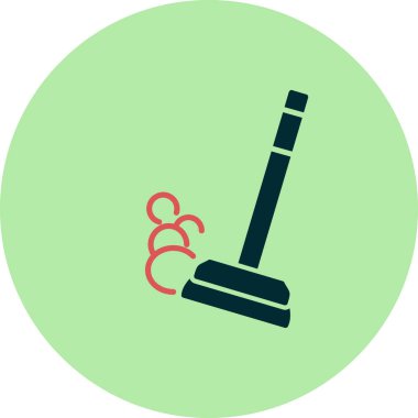 Süpürge simge vektör çizim