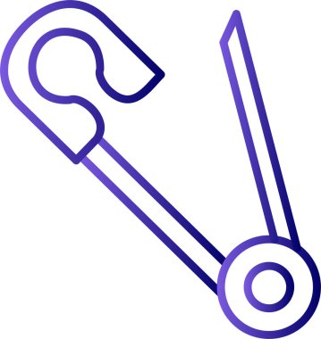 çengelli iğne simge vektör çizim