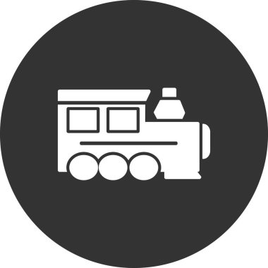 tren. Web simgesi basit illüstrasyon