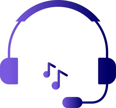 kulaklık simgesi vektör illüstrasyonu