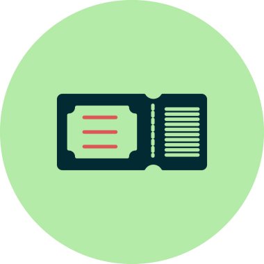 Bilet web simgesi basit illüstrasyon