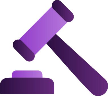 Yargıç Hammer. Web simgesi basit illüstrasyon 