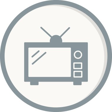 Eski televizyon. Web simgesi basit illüstrasyon