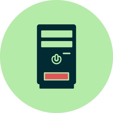 Cpu kulesinin vektör çizimi