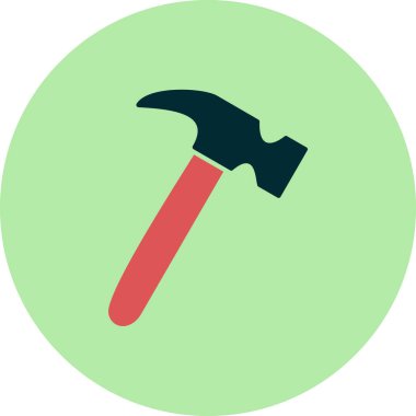 Çekiç. Web simgesi basit illüstrasyon 