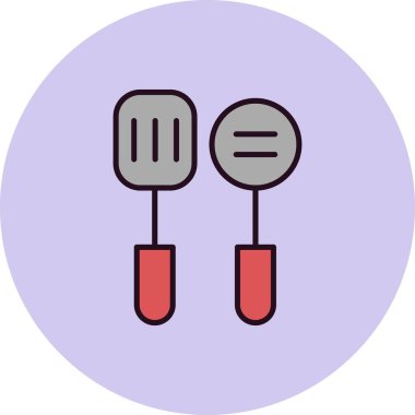 Mutfak aletleri. Basit resimleme 