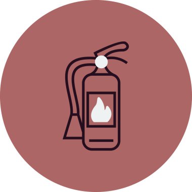 Yangın söndürücüsü. vektör simgesi 