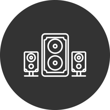 Hoparlörler. Web simgesi basit illüstrasyon