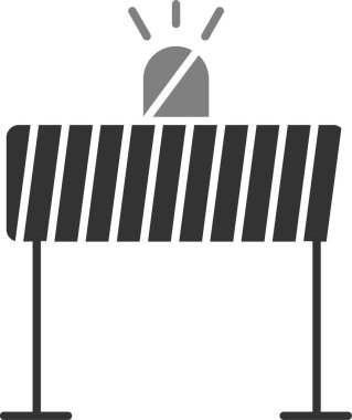 Yol bariyeri simgesinin vektör illüstrasyonu