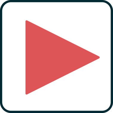 Oynayın. Web simgesi basit illüstrasyon 