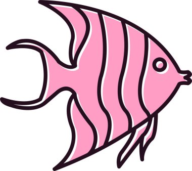 Melek Balık simgesi vektör illüstrasyonu