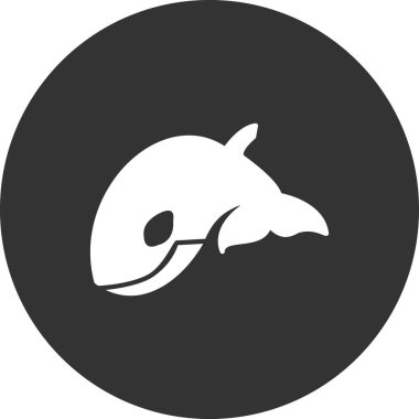 Orca Balık simgesi vektör illüstrasyonu