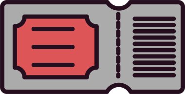 Bilet web simgesi basit illüstrasyon