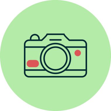 kamera simgesi vektör illüstrasyonu