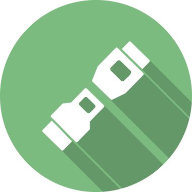 Emniyet kemeri. Web simgesi basit tasarım