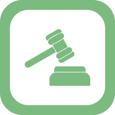 Tokmak simgesi, vektör illüstrasyonu, hukuk kavramı 