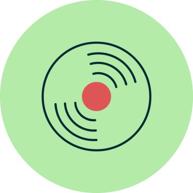 CD mi? Web simgesi basit illüstrasyon 