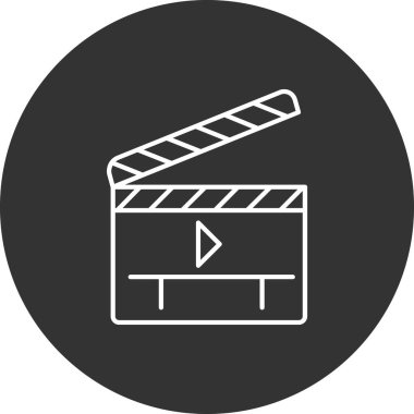 Film web simgesi basit tasarım. Alkış tahtası