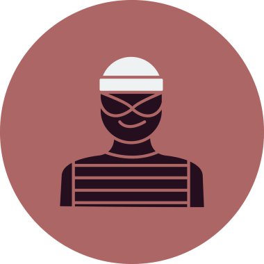 Suçlunun vektör illüstrasyonu 