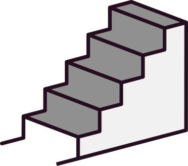 simple graphic stairs icon vector illustration