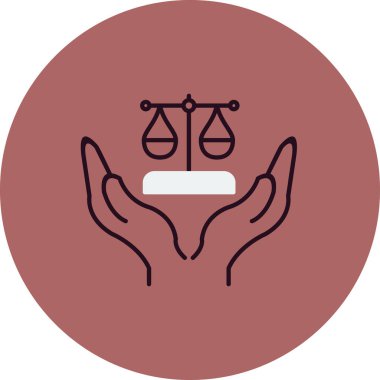 adalet simgesi vektör illüstrasyonu