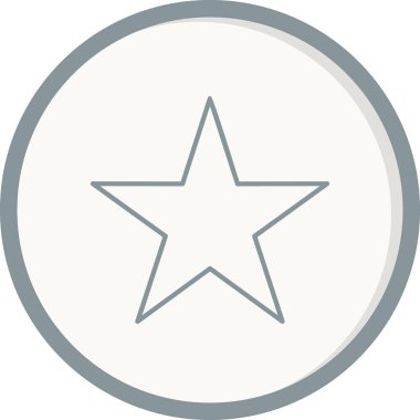 Favori yıldızımız. Web simgesi vektör illüstrasyonu 