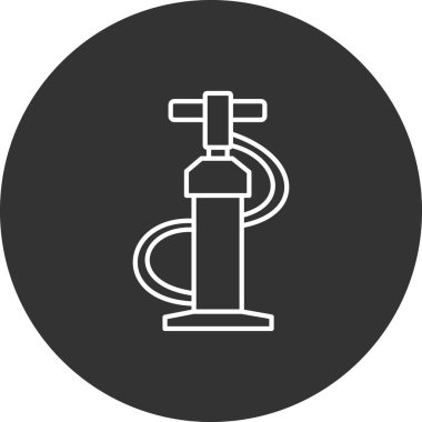 Hava pompası ikonu. özet çizimi 