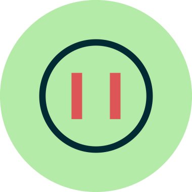 Duraklat simgesinin vektör illüstrasyonu 