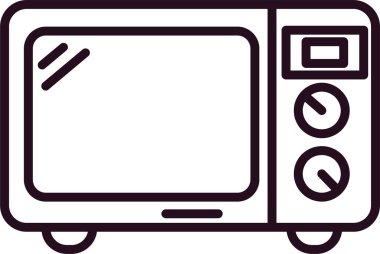 Mikrodalga fırın. Basit resimleme 