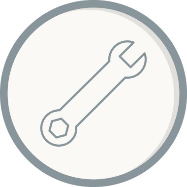 İngiliz anahtarı simgesini vektör çizim