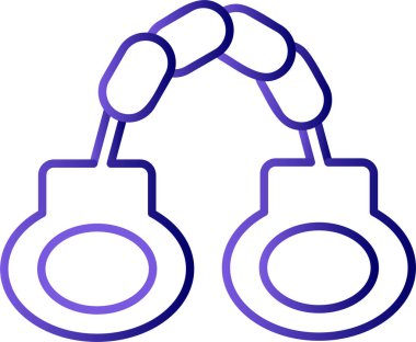 Kelepçe web simgesi basit illüstrasyon