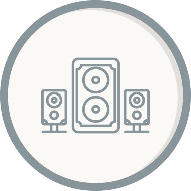 Hoparlörler. Web simgesi basit illüstrasyon