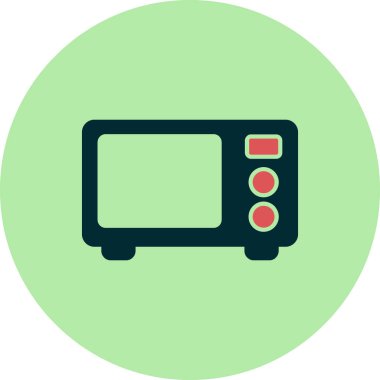 Mikrodalga fırın. Basit resimleme 