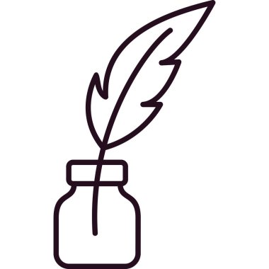 Mürekkep hokkası. Web simgesi basit tasarım