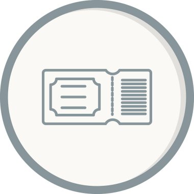 Bilet web simgesi basit illüstrasyon