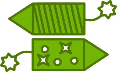 Havai fişek simgesi vektör çizimi