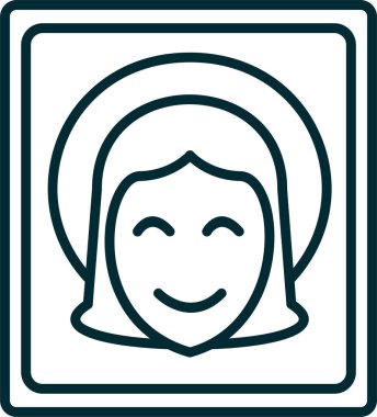 Portre simgesi vektör illüstrasyonu