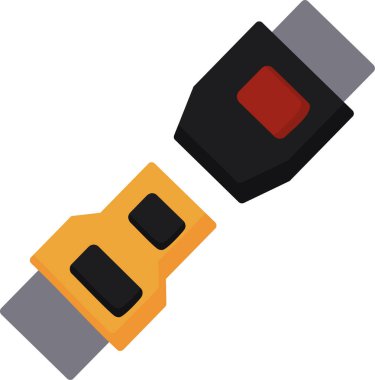 Emniyet kemeri. Web simgesi basit tasarım