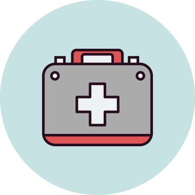 tıbbi ilk yardım kiti vektör simgesi