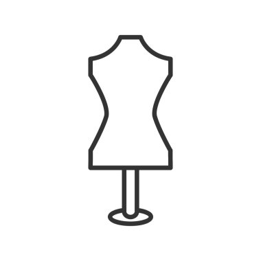 Manken ikonu. Web için kıyafet vektör sembolünün düz çizimi 