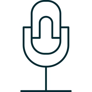 Mikrofon. Web simgesi vektör illüstrasyonu 