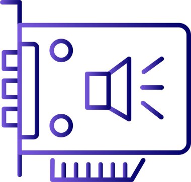 Ses kartı simgesi, vektör illüstrasyonu