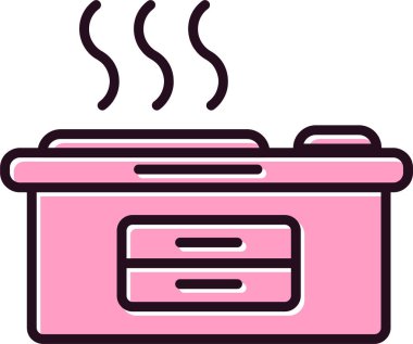 Mutfak sobası. Web simgesi