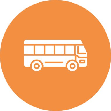 Otobüs. Web simgesi basit illüstrasyon 